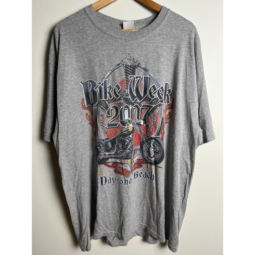 Vintage Bike Week 2007 Daytona Beach Gray T-shirt XL